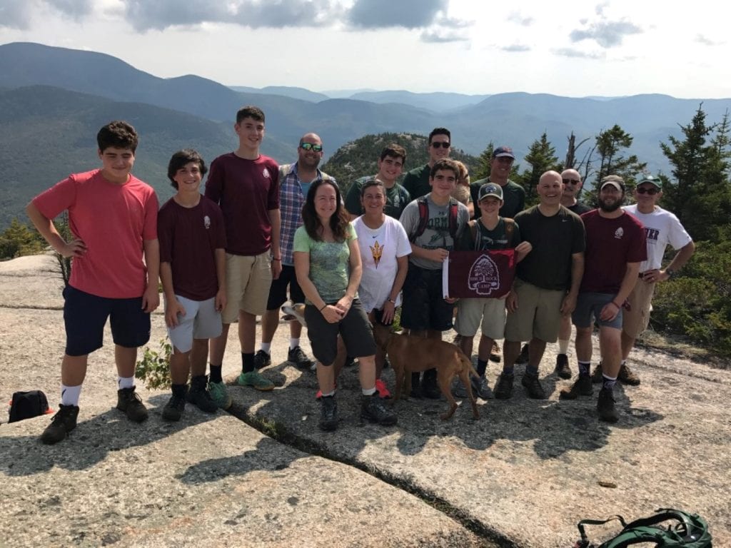 Camper group shot in Maine mountans