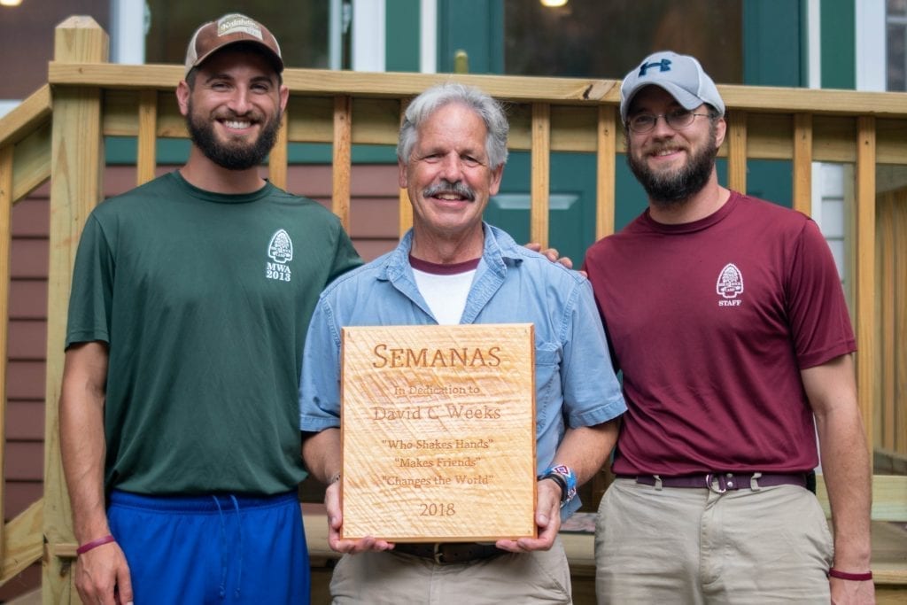 Camp Directors with Plaque